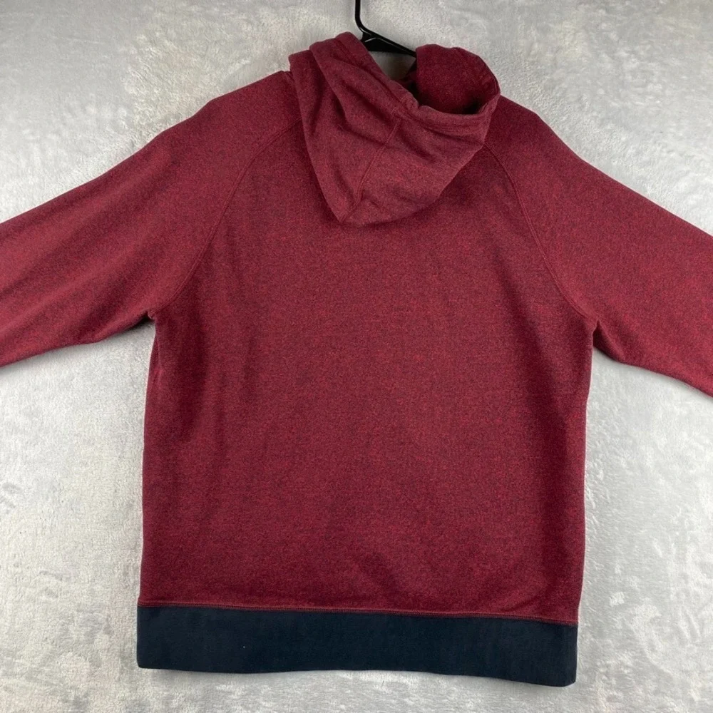 Nike Hoodie Mens Large Red French Terry Shoebox Pullover Hooded Sweatshirt AW77 - Picture 8 of 11